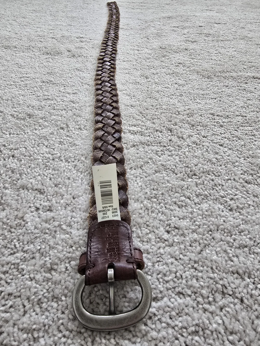 Womens Leather Braided Belt